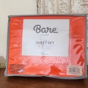 Bare Home Twin XL Sheet Set - Vibrant Orange